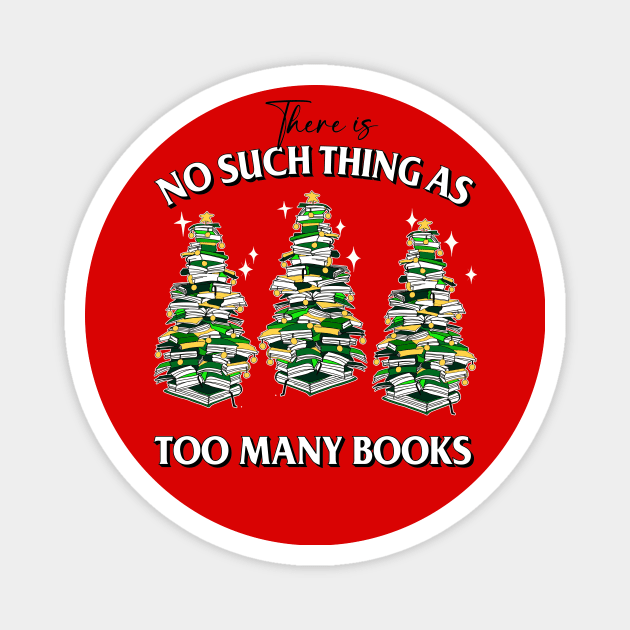 Christmas Book Trees, Librarian, Book Lovers, Reading Literature Magnet by SilverLake